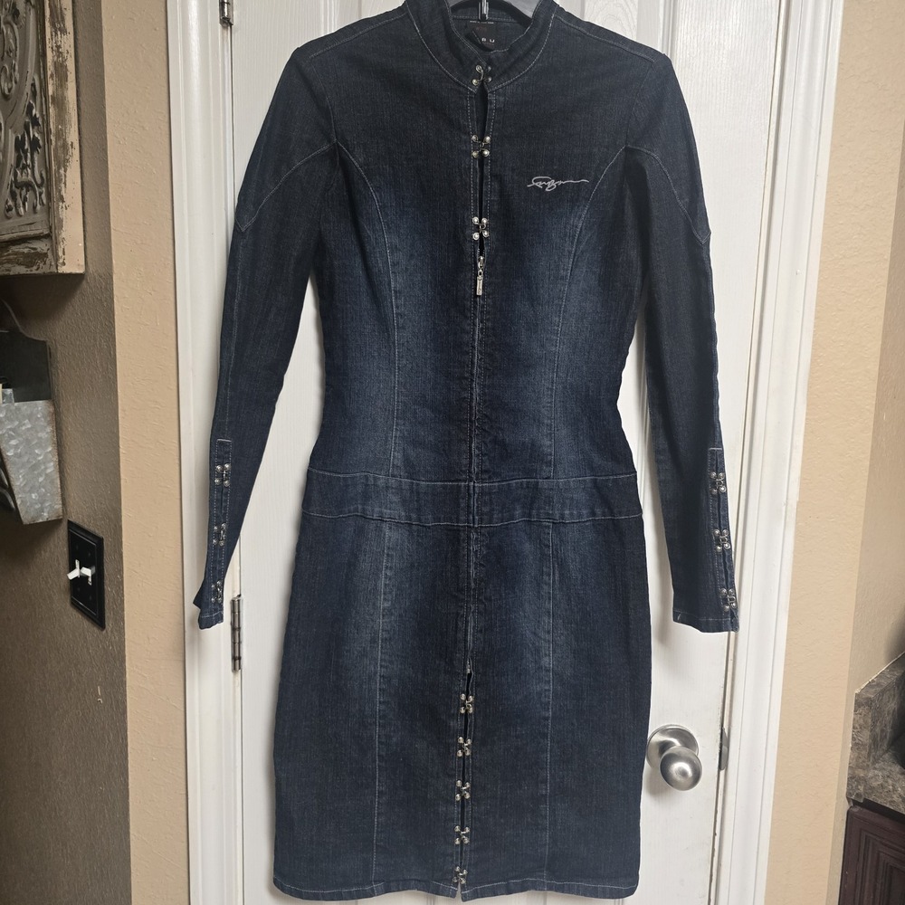 Fubu Denim Dress 90's Y2k Womens 7/8